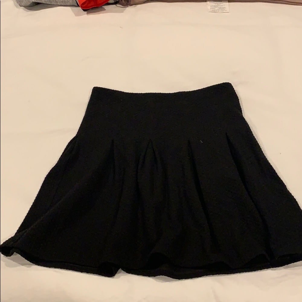 Anthro Black Pleated Skirt
